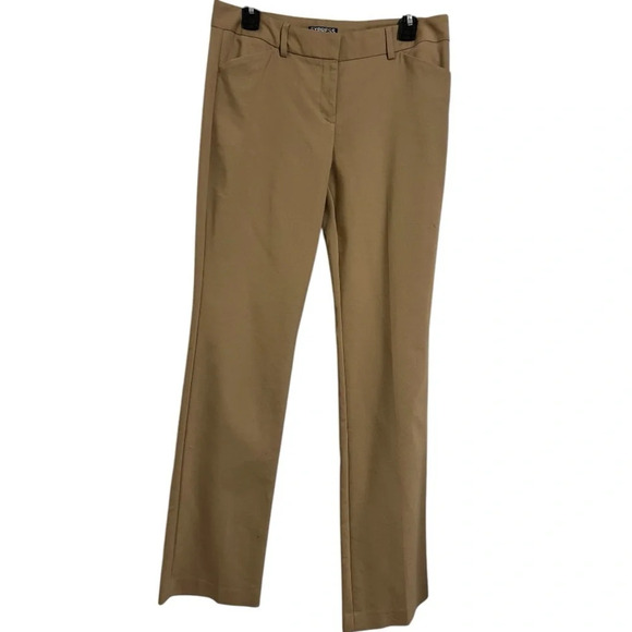 Express Editor Tan Camel EUC Pant Slacks Midrise - Picture 2 of 7